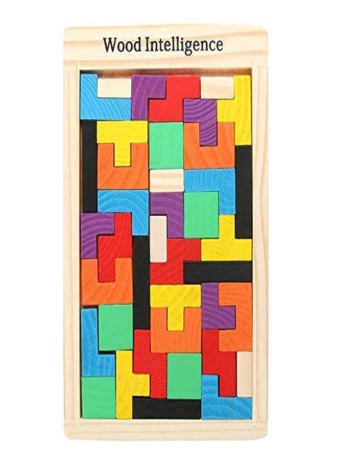 Kavid Wooden Tetris Puzzle Toys Kids Mental Development Educational Toys Children Mind Games - Image 1